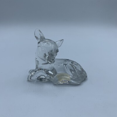 Vintage Princess House Pets Lead Crystal Glass Fawn Baby Deer