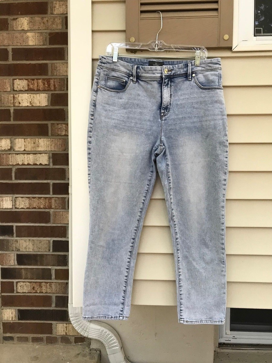 Jean Femme Chico's So - Taille 1.5 - Coupe Crop Délavé Stretch - Léger Et Confortable