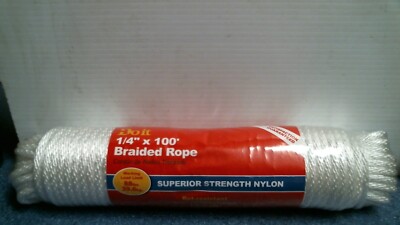 Doit 707066, 1/4'' x 100' Superior Strength Nylon Braided Rope, FREE SHIPPING