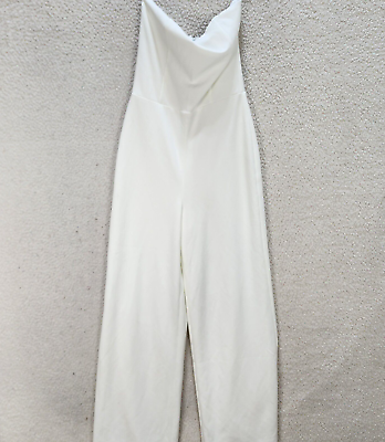 Edith White Strapless Jumpsuit