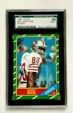 1986 Topps Jerry Rice Rookie RC #161 SGC 8 Near MINT-Mint