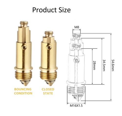Basin Waste Pop Up Internal Spring Mechanism Click Clack Spring Unit ...
