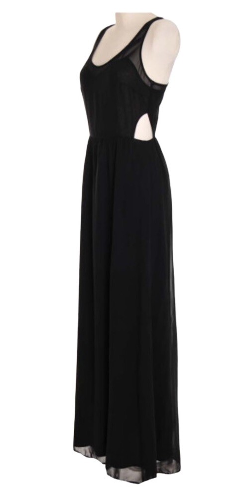 long coral chiffon bridesmaid dresses BABARONI One Flower Shoulder Chiffon Dresses with Pocket Coral, Coral / US0