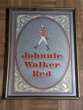 Johnnie Walker Red Mirrored Bar Sign 16 Wide ...