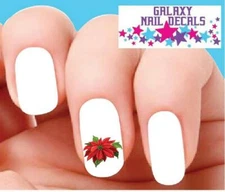 Waterslide Nail Decals - Set of 20 Christmas Holiday Poinsettia