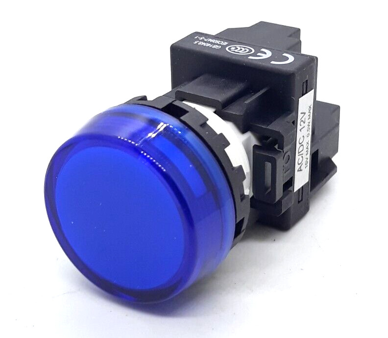 Omron M22N-BC-TAA-AB LED Panel Indicator Blue Clear 12V 12mA