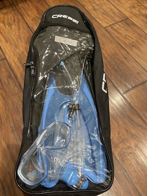 Cressi Palau SAF Set, Blue, XS/S US Man 4/6.5 | US Lady 5/7.5