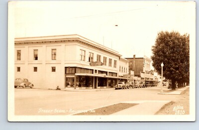 RPPC Real Photo Postcard Washington Arlington Petersons Chili Bean Ellis CREASE