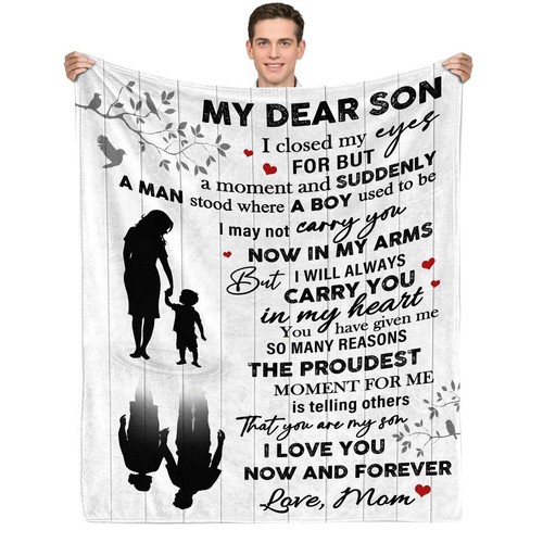 Son Gifts from Mom, Gifts for Son, to My Son Blanket from Mom, Birthday Gifts...