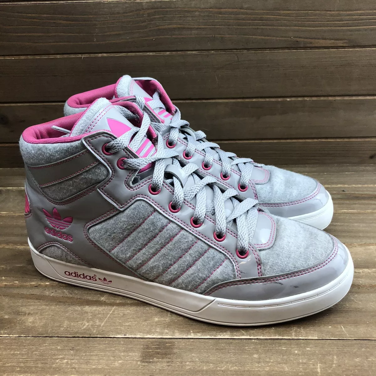 målbar jogger krabbe Adidas Hard Court High Top Grey Pink Lace Up Sneakers Women Sz 8.5 *READ* |  eBay