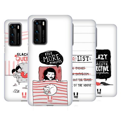 HEAD CASE DESIGNS LAZY DOODLES SOFT GEL CASE FOR HUAWEI PHONES 4