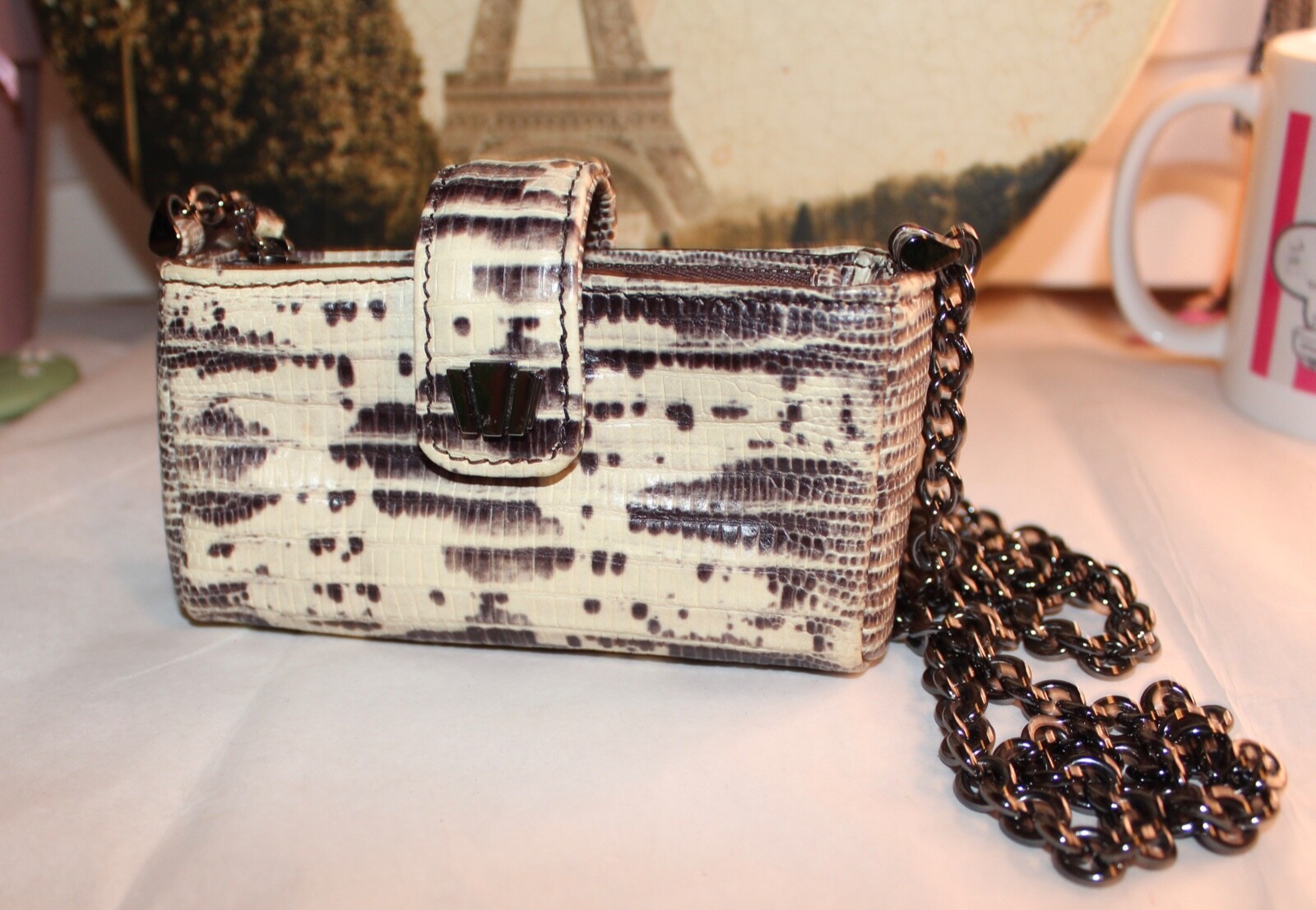 ECLECTIC HENRI BENDEL MINI PYTHON" RARE" CHAIN CR… - image 14