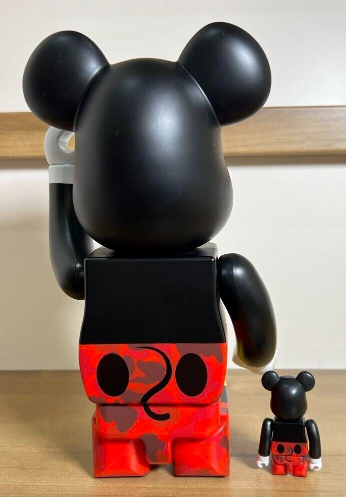 BE@RBRICK BAPE MICKEY MOUSE COLOR Ver. 100％ & 400％ Set