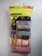 Fruit of the Loom 7-pack 100 Cotton Signature Brief Panties 7DKBRAP Sz 11 / 4XL