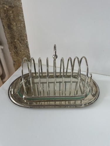 Porte-toast Vintage Gris Clair | Présentoir à Pain De Mie Oval En Métal Pour Brunch Et Foie Gras
