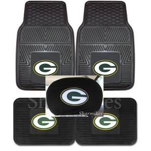 Green Bay Packers Car Truck Floor Mats With Embroidered Head Rest Covers Ebay