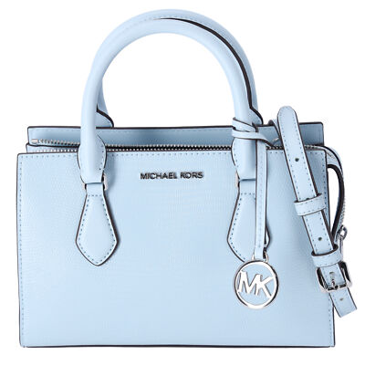 Michael Kors Sheila Small Faux Saffiano Leather Satchel Vista Blue