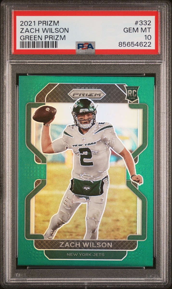 Zach Wilson 2021 Panini Green Prizm ROOKIE #332 PSA 10 | eBay