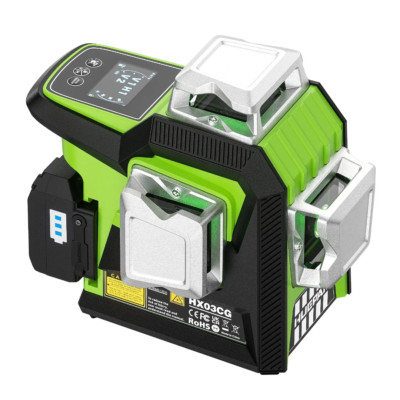 huepar HX03CG Line Laser Wasserwaage Neu 3D Grün Akku oder Akkus