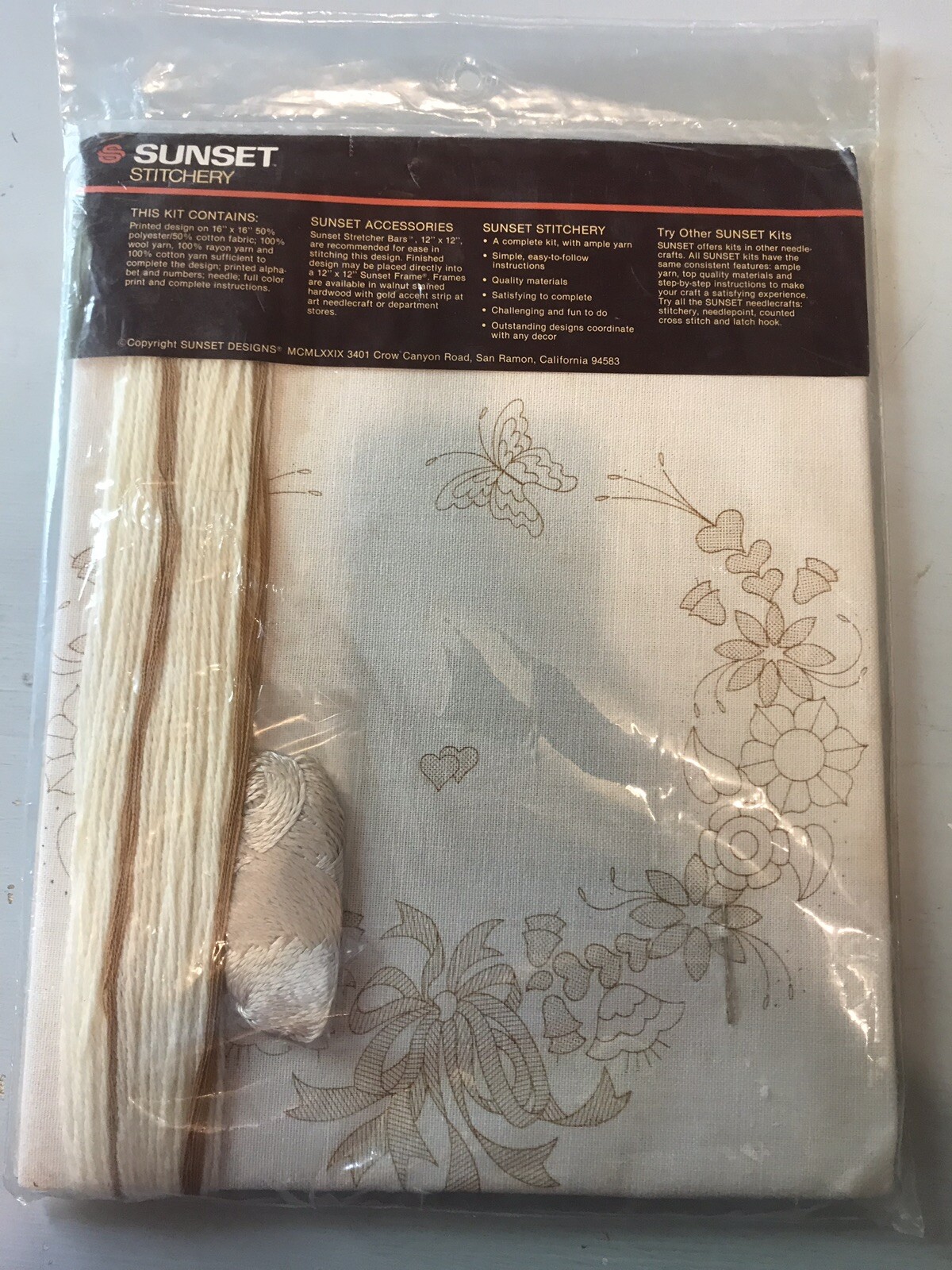 Sunset Stitchery 2670 Anniversary Keepsake Stitchery Kit New 12 x 12 eBay