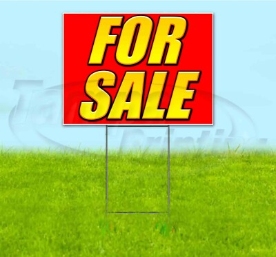 FOR SALE 18x24 Yard Sign WITH STAKE Corrugated Bandit USA BUSINESS | eBay