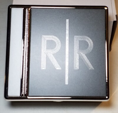 Things Remembered Engraved Silver And Gunmetal Keepsake Box R/R Monogramed