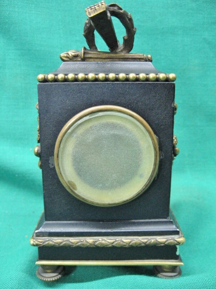 Antique French Gilt Bronze Mounted Carriage Clock with 31 Jewles around ...