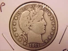 1911 BARBER HALF DOLLAR - F - SEE PICS! - (X2080)