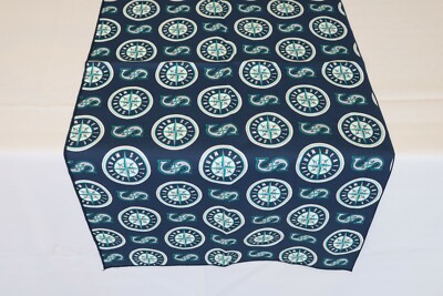 Seattle Mariners Table Runner Sports Baseball Team Party Table Decor 
