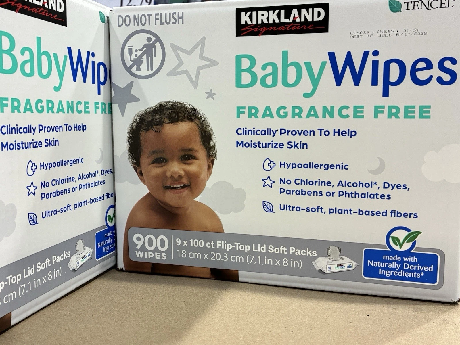 Kirkland Signature Baby Wipes Fragrance Free, 900-count