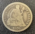 1876 CC Seated Liberty Dime Carson City