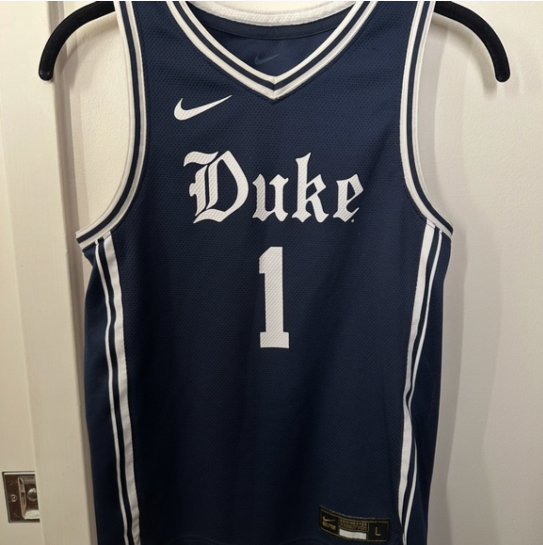 Duke Blue Devils Navy #1 Nike Dri-Fit Elite Basketball Jersey