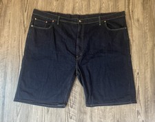 Levi's 569 Jean Shorts Loose Straight Jean Dark Wash Blue Denim Men s Size: 54