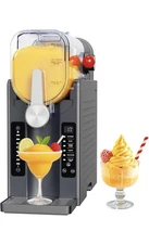 Slushie Machine: No Ice Needed All-in-One Slushy Maker for Home, Real-Time Temp 