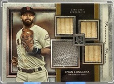 2020 Topps Museum Collection Evan Longoria Quad Relic /99 SF Giants