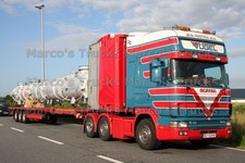 LKW Foto Scania 164L 480 Plattformanhänger Österreich blau VOGEL AUSTRIA #o3zp