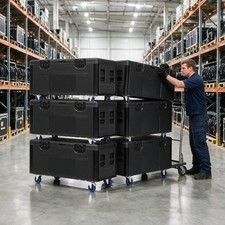 1-4Pcs Rolling Road Case with Wheels, 44" Large Waterproof Cable Trunk 1102 lbs