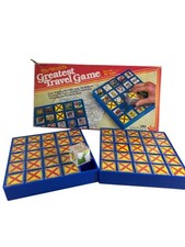 Vintage Worlds Greatest Travel Game Road Bingo 50 Cubes Complete 1980s Retro