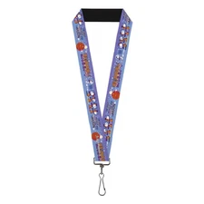 Buckle-Down Peanuts Lanyard, Peanuts Astronaut Snoopy Launch Poses White Multi C