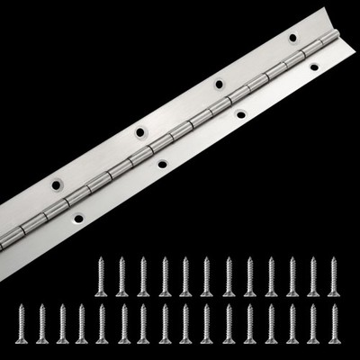 Piano Hinge 48 Inch x 1.2 Inch Heavy Duty Continuous Hinge with Holes for Cab...