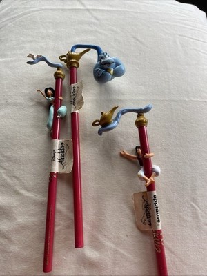 Disney Applause Aladdin Whirleeze Pencil Topper Lot 3