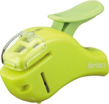 Harinacs Stapleless Stapler, Compact Alpha, up to 5 Sheets Binding, Green, Japan