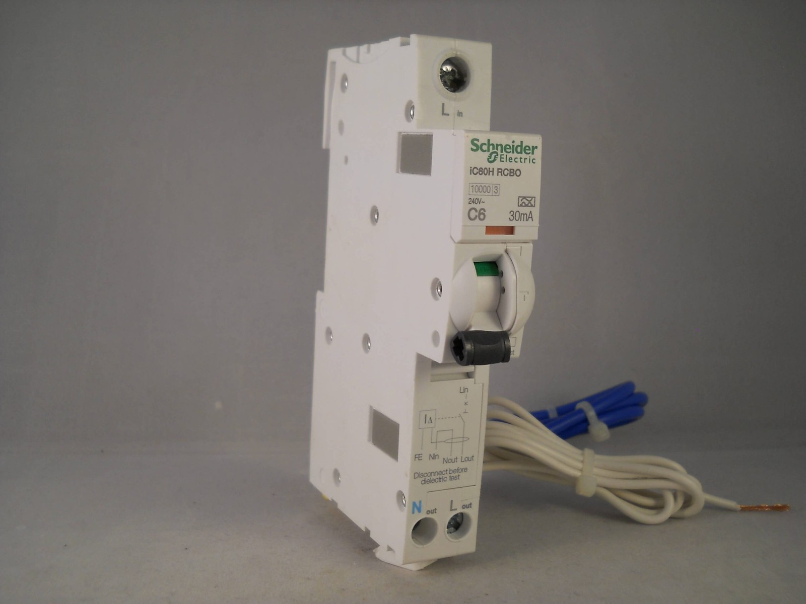 Schneider RCBO 6 Amp 30mA Type C 6A Acti9 iC60H Merlin Gerin A9D11806