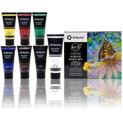 High-Quality Acrylic Paints - 6x2.02oz & 1x4.05oz Tubes