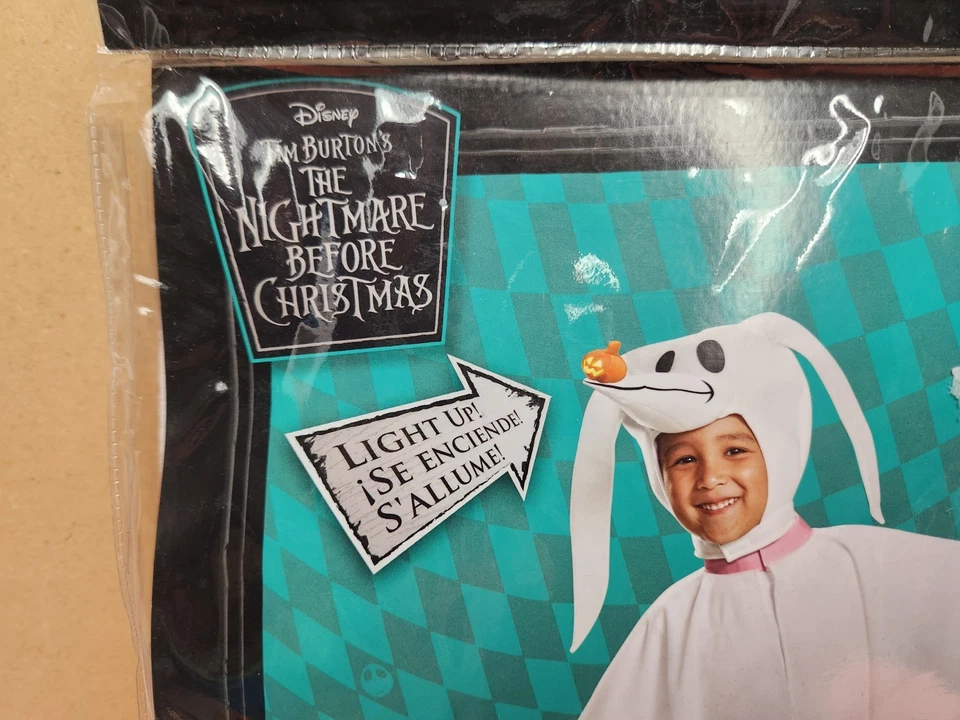 Disfraz de Halloween Pesadilla Antes de Navidad "Cero" con Nariz Iluminada Talla 2T  Foto 2 de 4