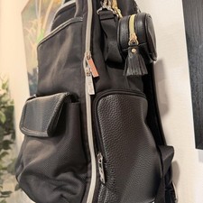 NOIR/SILVER - ITZY RITZY BOSS PLUS DIAPER BAG