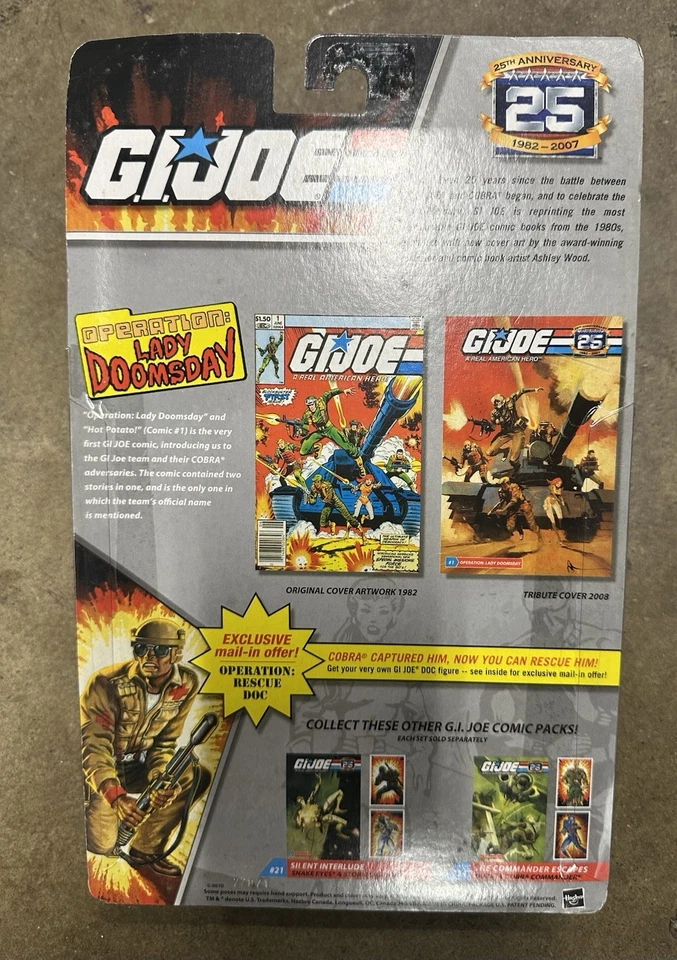 G.I. Paquete de cómics Joe 25 aniversario Scarlett & G.I. Figuras de acción Joe Hawk NUEVAS Foto 2 de 2