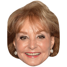 Barbara Walters (Smile) Celebrity Mask, Flat Card Face, Fancy Dress Mask