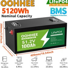 100Ah 48V LiFePO4 Lithium Battery Built-in BMS 15000 Deep Cycle For Golf Carts