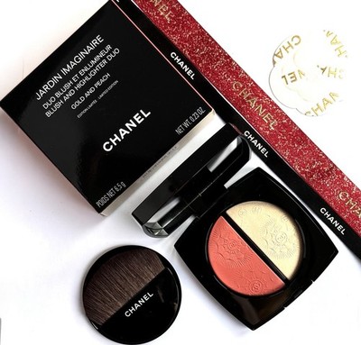 Chanel Jardin Imaginaire Blush And Highlighter Duo Limited Edition Gold And Peac